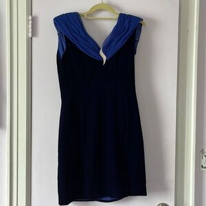 Morton Myles for the Warrens-Neiman Marcus- lovely blue velvet evening dress